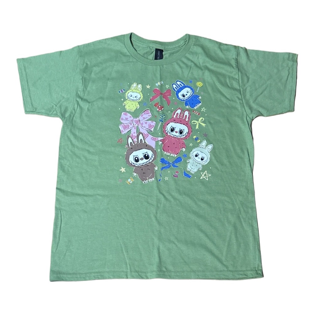 Green Graphic Labubu T-Shirt
